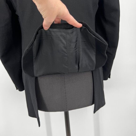 Zanetti 100% Cashmere 3 Button‎ Blazer Black Double Vent Tailored Made in Italy - Picture 4 of 9